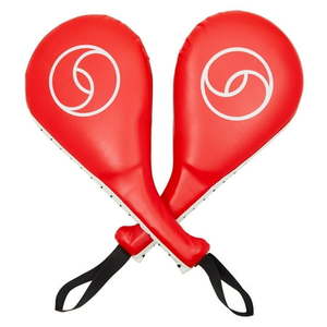 lot 7923 image: Juvale Taekwondo Kick Pad - Red  15 x 2.5 x 7.5 in  2 Pack - Martial Arts Training Equipment & Taekwondo Sparring Gear - Karate & Kickboxing Pads with Wrist Straps & Impact Boards