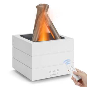 lot 13385 image: Bonfire Essential Oil Diffuser, 280ml Ultrasonic Flickering Flame Aroma Diffuser with 7 Color LED Lights, Remote & Timer Humidifier