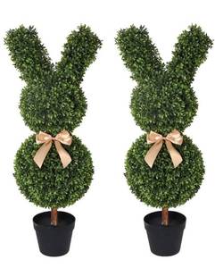 lot 13403 image: VeriNatural Artificial Topiary Tree Bunny Shape 90 cm3ft  - Artificial Plants for Indoor & Outdoor Use