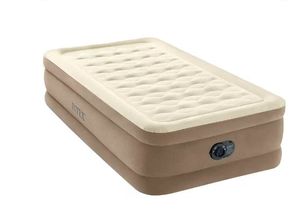 lot 14001 image: Intex 64425ED Dura-Beam Deluxe Ultra Plush Air Mattress with Built-in Pump, Twin (See Details)