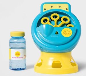 lot 14010 image: Light-Up Bubble Maker BlueYellow - Sun Squad Bubble Blower for Kids