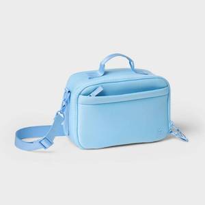 lot 15964 image: Faux Neoprene Lunch Tote - All In Motion Powder Blue