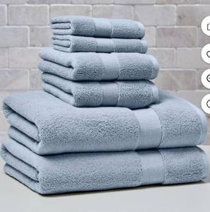 lot 15976 image: Better Homes & Gardens 6-Piece Cotton Towel Set - Blue Water