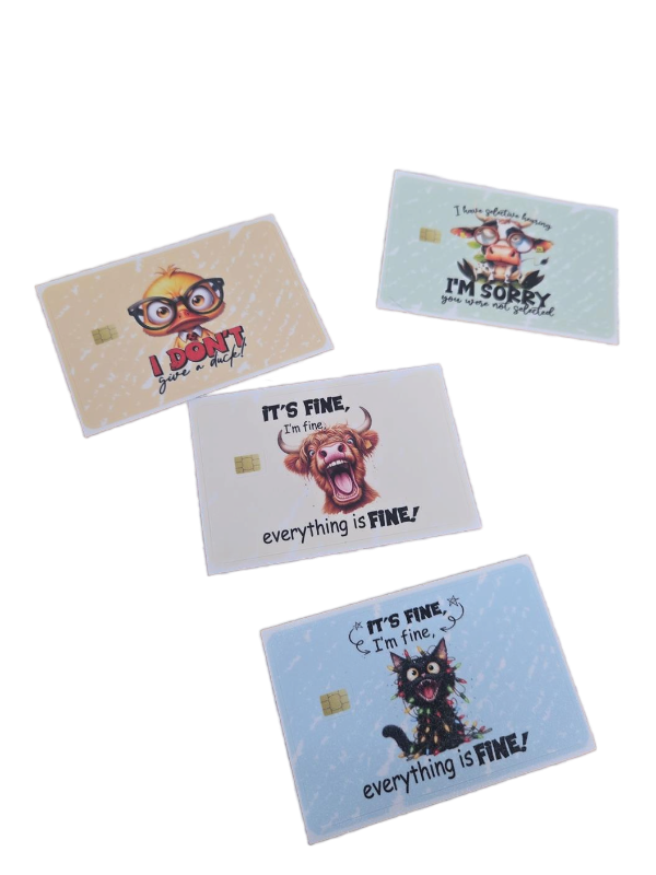 lot 7376 image: Funny Animals Credit Card Skin - 12 Pcs