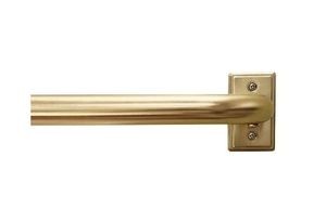 lot 6973 image: Pack of 3, Better Homes & Gardens Brass Metal French Wrap Curtain Rod 42-120 Retail $120