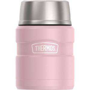 lot 15998 image: Thermos 16oz Stainless Steel Food Food Storage Jar with Spoon - Pink