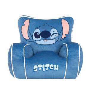 lot 6943 image: Stitch Kids Compressed Foam Plush Chair Blue - Retail $50