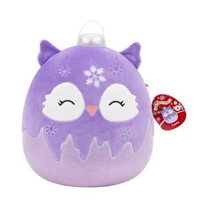 lot 6965 image: Squishmallows 12 Fania Purple Owl Ornament with Frosted Bottom Medium Plush