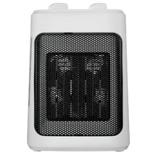 lot 6990 image: Mainstays 1500W Ceramic Fan-Force Electric Space Heater, White