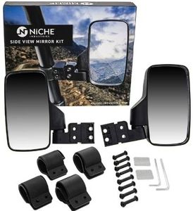 lot 6997 image: Niche green Break-Away Side View Mirror Set with Pro-Fit Roll Cage Bar UTV MK1002939