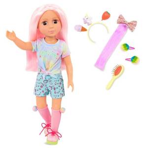 lot 7379 image: Glitter Girls Poseable Doll with Colored Hair & Accessories - Nixie
