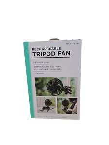 lot 7407 image: Rechargeable Tripod Fan with Flexible Legs