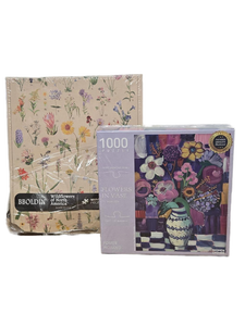 lot 7408 image: Floral 1000 Piece Puzzle Bundle - Set of 2