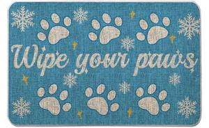 lot 7946 image: Wipe Your Paws Door Mat 17 x 27 Inches