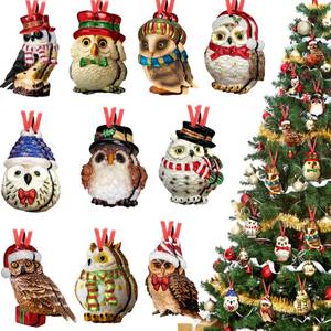 lot 7994 image: 90 Pieces (3 Boxes) Owl Ornaments