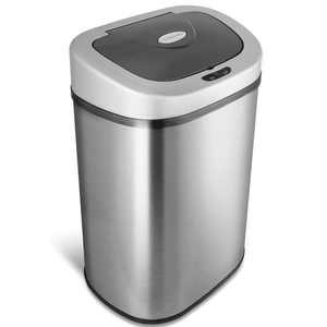 lot 13429 image: Nine Stars 21.1 Gallon Automatic Touchless Kitchen Trash Can  Motion Sensor Stainless Steel Garbage Bin (Dented On Back)