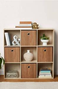 lot 13444 image: Mainstays 9 Cube Storage Organizer, Spring Pine