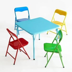 lot 13447 image: Little Nest 3 Piece Blue Table And Chair Set (NOT EXACT WITH STOCK PHOTO, MISSING 2 CHAIRS)