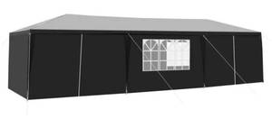 lot 13448 image: Alvantor 10 x 30 Pop up Canopy Tent with 8 Sidewalls and Carry Bag, Black