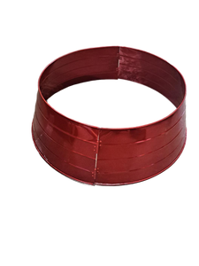 lot 13466 image: Red Metal Christmas Tree Collar