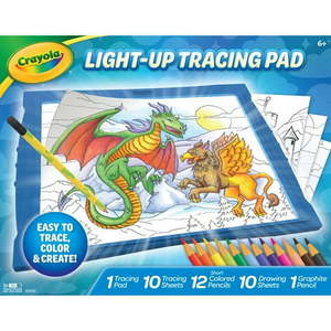 lot 30010 image: Crayola Light-Up Tracing Pad  Blue  Colored Pencils  Arts & Craft Supplies