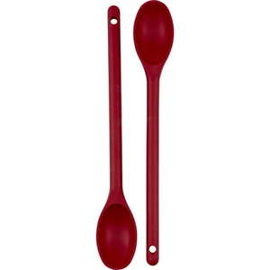 lot 30011 image: GoodCook 2-Piece 12  Nylon Mixing and Basting Spoons Set Red
