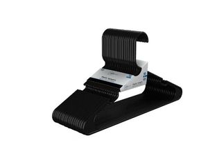 lot 30030 image: Pack of 2, Mainstays Lightweight Durable Plastic Clothes Hangers, 18 Count, Black
