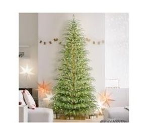 lot 30044 image: My Texas House 9ft Christmas Tree 600 Warm Twinkle Lights Pre-Lit Green Cypress - Retail $360