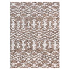 lot 30050 image: Tayse Jersey Shag Shag Area Rug JRS1208 Contemporary Tan Lines Dotted