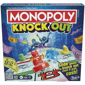 lot 13529 image: Monopoly Knockout Family Party Game Quick-Playing Board Games for Ages 8  2-8 Players