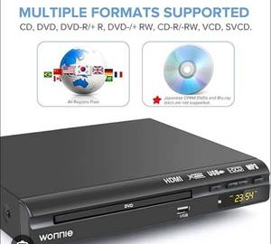 lot 15034 image: Wonnie Multifunction DVD Player with USB