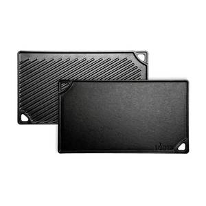 lot 15037 image: Double Play 16.75 in. Black Cast Iron Reversible Stovetop Griddle