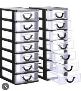 lot 15054 image: 7-Drawer Mini Storage Organizer - 2 pcs