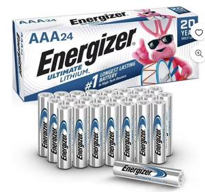 lot 15062 image: Energizer Ultimate Lithium AAA Batteries - 24 Pack