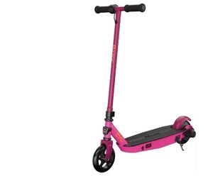 lot 30081 image: Razor Black Label E90 Electric Scooter - Pink, for Child Ages 8 and up to 120 lbs, up to 10 mph (Not Working)- Retail $124