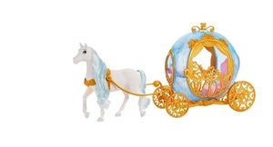lot 30087 image: Disney Princess Cinderellas Rolling Carriage & Horse with Brushable Mane & Tail