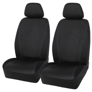 lot 30118 image: Auto Drive 2 PC Low Back Gel Cooling Car Seat Cover Polyester Black Universal Fit  2010SC12