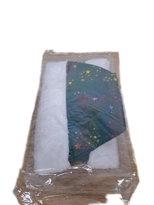lot 31022 image: 2 Pack of Green Christmas Hats with Star Pattern