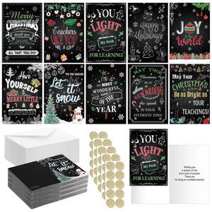 lot 31031 image: 50 Sets Christmas Thank You Cards