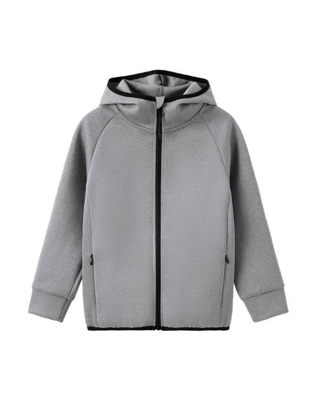 lot 9893 image: Zip Up Grey Hoodie Jacket, Size 7-8 Youth