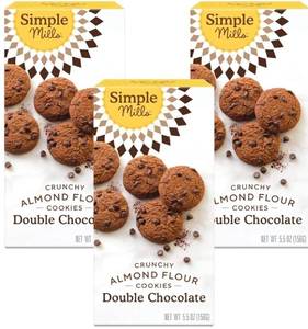 lot 13553 image: (Best by 1192026) Simple Mills Almond Flour Double Chocolate Chip Cookies, Gluten Free and Delicious Crunchy Cookies, Organic Coconut Oil, Good for Snacks, Made with whole foods, 6 Count (Packaging May Vary)