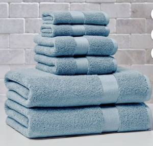 lot 15068 image: Better Homes & Gardens 6 Piece Bath Towel Set - Blue Silver