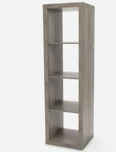 lot 30135 image: Better Homes & Gardens BHD036118664047 4-Cube Vertical Storage Organizer, Rustic - Retail $50