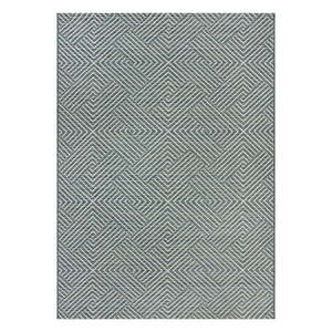 lot 30144 image: Better Homes and Gardens Woven Geo 7x10 Outdoor Rug - PolypropylenePolyester - Blue - Retail $107