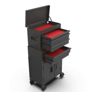 lot 30146 image: Hyper Tough 20-Inch Heavy Duty Steel Tool Chest  400 lbs Capacity  Black (See Pics) - Retail $119