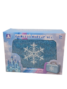 lot 7421 image: Princess Makeup Set in Blue Glitter Cosmetic Case