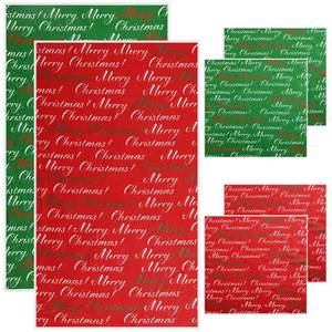 lot 7432 image: 2 Count of SmoothNovelty 6 Pack Red and Green Merry Christmas Kitchen Towel Set 2 Large 18 x 30