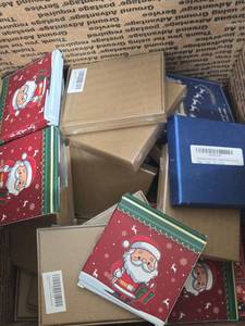 lot 7442 image: BIG BUNDLE- Mixed Lot of Holiday Gift Christmas Ornaments