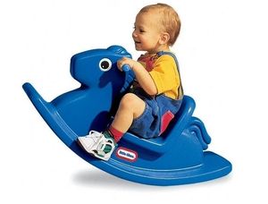 lot 30160 image: Little Tikes Outdoor & Indoor Balance Rocking Horse Toddlers, Girls Boys, Blue