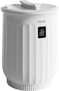 lot 30180 image: iHome 20L Towel Warmer Bucket with Inner Fragrance Pad Holder 400 W, White Plastic Finish - Retail $82